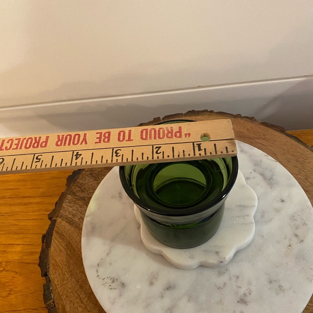 Vintage Jens Quistgaard Dansk Designs Green Glass Votive Tea light Candle Holder - Picture 11 of 12